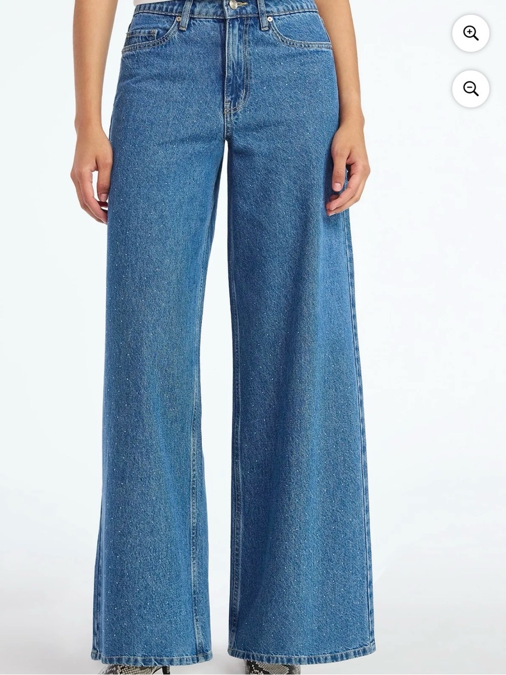 High-Rise Wide Leg Jeans in Classic Blue
